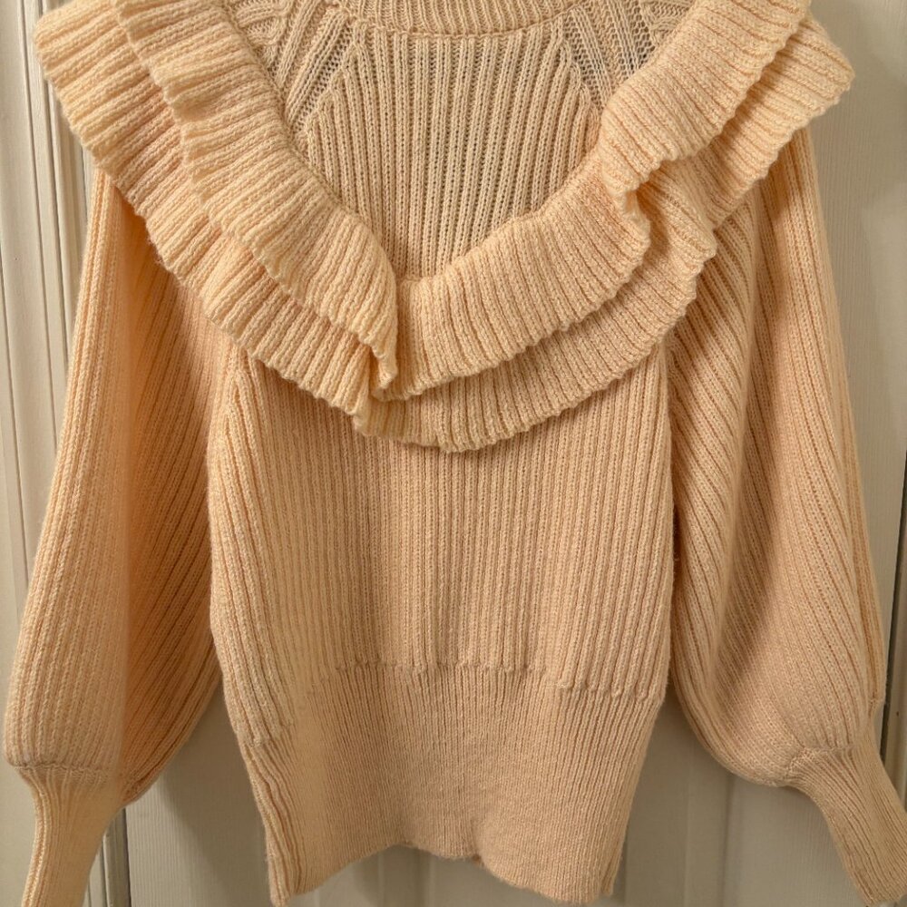 Cozy Ruffle Boho Sweater (NWT) - Picture 3 of 6